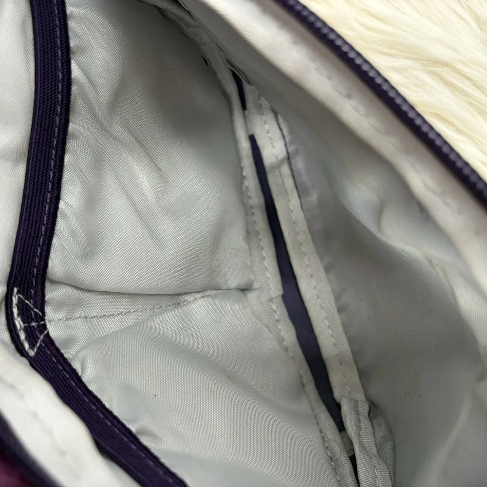 Outdoor Products Crossbody or bum bag rich purple color with grid‎ pattern